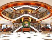 The Lobby of a Viking River Cruise Ship