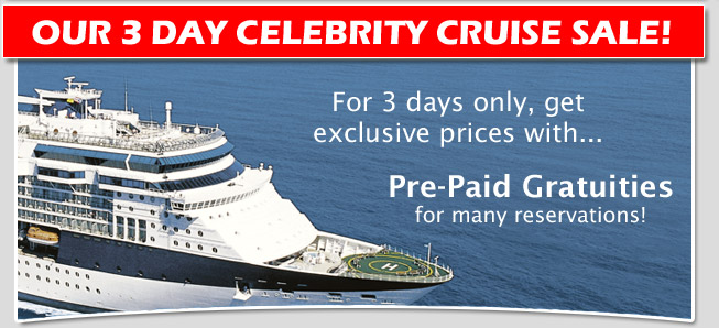 Celebrity Cruises 3 Day Cruise Sale - Happy Hour